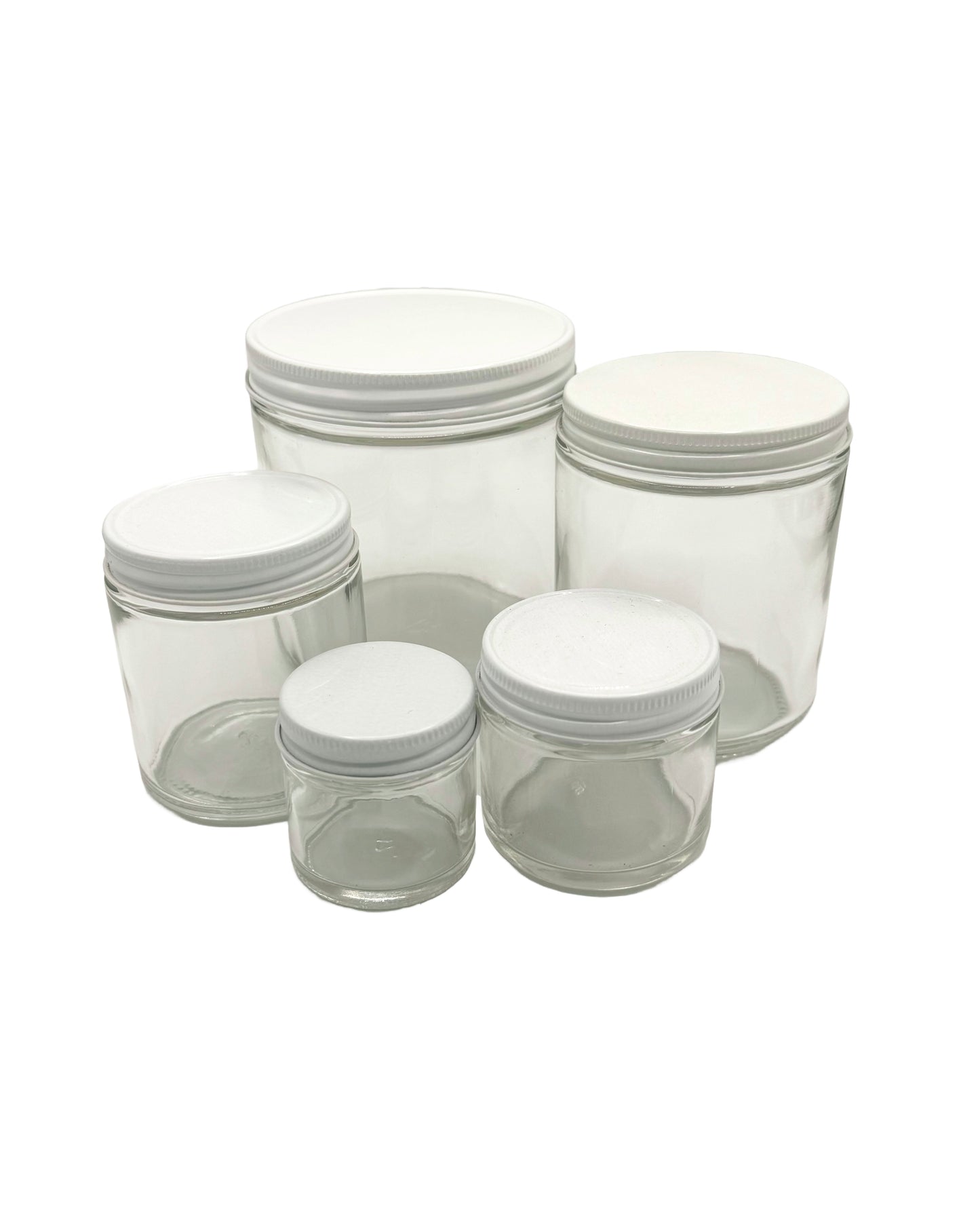 Straight Sided Clear Glass Jar