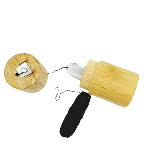Biodegradable Charcoal Bamboo Floss in Bamboo Case