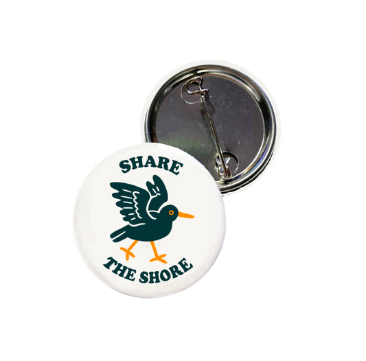 Share the Shore Oystercatcher Button