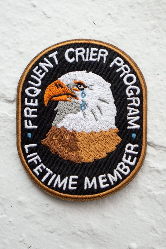 Frequent Crier Eagle Sticky Patch| Embroidered Sticker Patch
