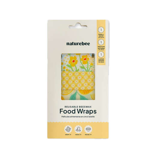 Set of 3 Reusable Beeswax Food Wraps