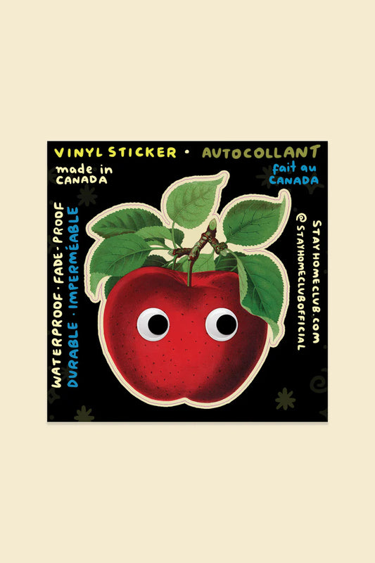 Googly Apple Vinyl Sticker