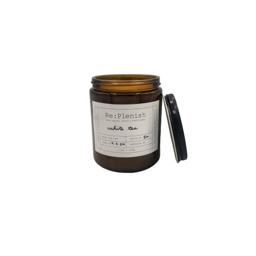 White Tea Soy Wax Amber Candle