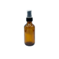 Small Amber Glass Bottle with Black Pump Cap