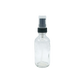 Small Clear Glass Bottle with Black Pump Cap