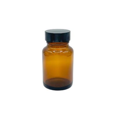 2oz Wide Mouth Amber Glass Jar